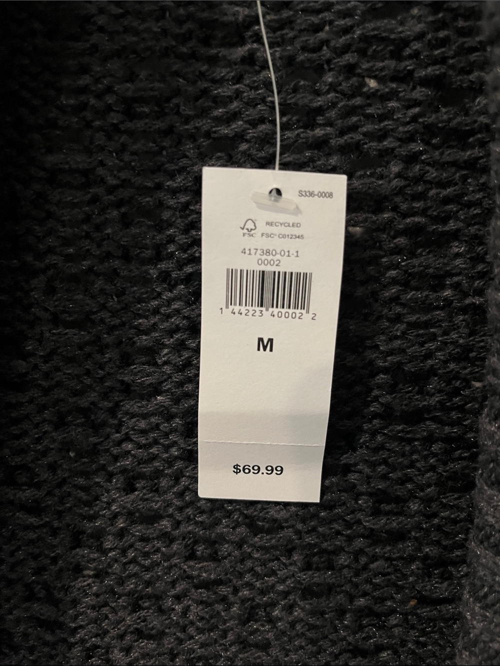 Banana Republic Black Women's Shawl-Collar Cable Knit Cardigan - Picture 2 of 5